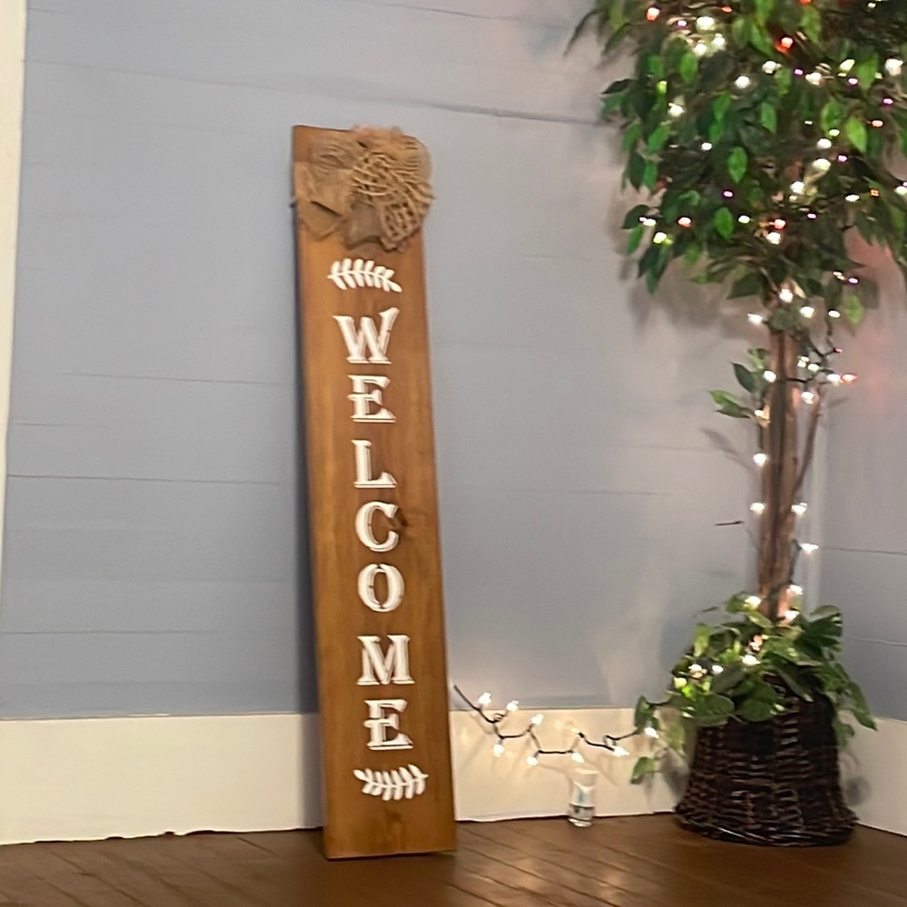 PORCH LEANER “ welcome”